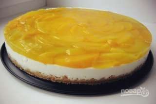 Йогуртный торт с персиками и лимоном