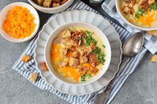 Суп с сыром Чеддер