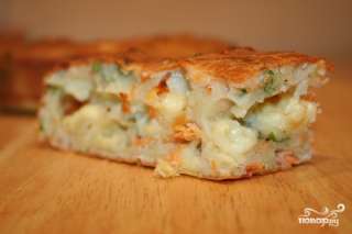 Пирог с горбушей и картошкой