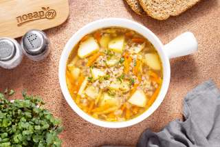 Постный суп с гречкой