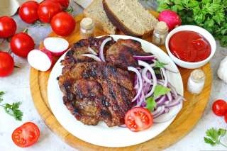 Стейк на гриле