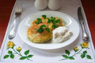 Оладьи с сыром и зеленью