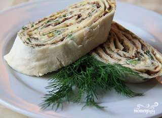 Лаваш с грибами