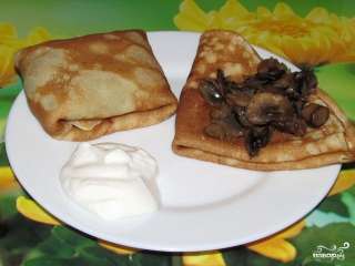 Блины с грибами