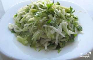 Постный салат из капусты