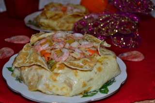 рис с овощами и морепродуктами