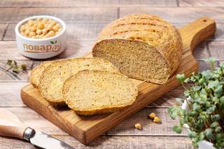 Нутовый хлеб без муки и дрожжей