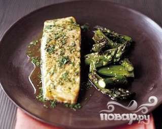 Лосось с лаймом и кинзой