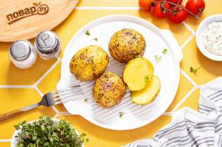 Картофель в мундире в микроволновке