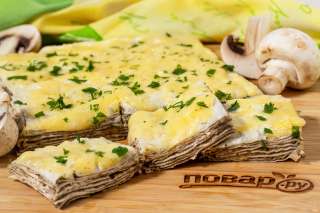 Торт из лаваша с грибами