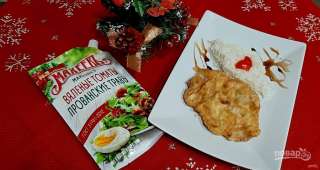 Стейк в маринаде из майонеза "Махеевъ" с вялеными томатами и прованскими травами"