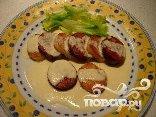 Картофельные ломтики под соусом