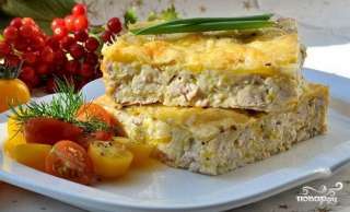 Запеканка из кабачков с сыром и яйцом