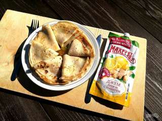 Блинчики лимонные с джемом "Махеевъ" из России