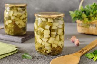 Огурцы кубиками для салатов на зиму