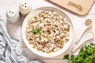 Киноа с рисом и чечевицей