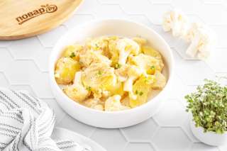 Цветная капуста с картошкой в духовке