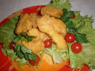 Куриные кусочки в панировке