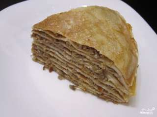Блинный пирог с печенью