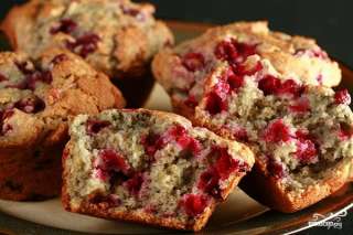 Маффины с брусникой
