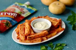 Репа фри с кетчупом