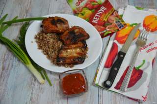 Свиные ребрышки-гриль с кетчупом "Лечо" "Махеевъ"