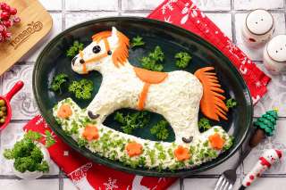 Салат "Оливье" на год Лошади