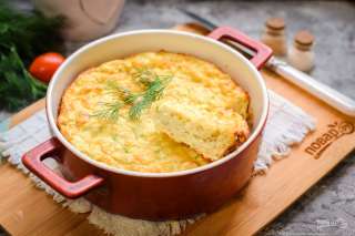 Пирог с кабачком и творогом