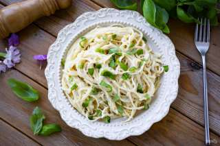 Паста с лимоном и сливками