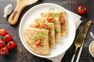 Блины с ветчиной