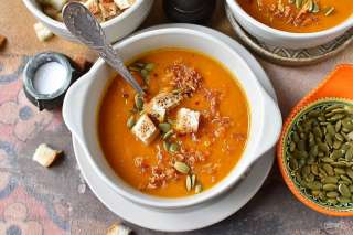 Постный суп из тыквы