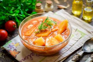 Картошка с фасолью в мультиварке
