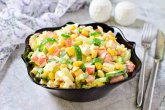 Крабовый салат с огурцом без риса