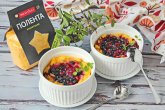 Запеченная каша из поленты "Bravolli" с ягодным киселем