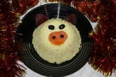 Рисовый салат на Новый год Свиньи
