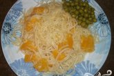 Спагетти с тыквой и имбирем