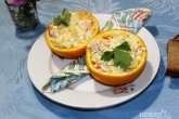 Салат с крабовыми палочками и апельсином