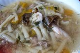 Суп из белых грибов на курином бульоне