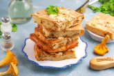 Пирог с лисичками и сыром