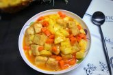 Тофу во фритюре с ананасом