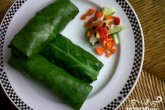 Вегетарианские рулетики из листовой капусты