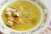 Куриный суп с сухариками