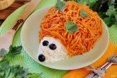 Салат "Ежик" с корейской морковкой