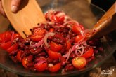Постный салат с красной фасолью
