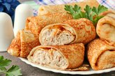 Блинчики, фаршированные мясом