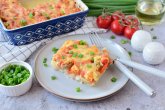 Мясо с грибами и помидорами