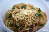 Спагетти с грибами в сметанном соусе