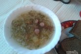 Суп с квашеной капустой и копченостями