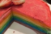 Радужный торт из блинов