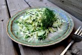 Салат со свежей капустой и огурцом